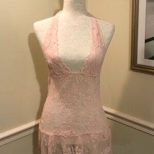 Victoria’s Secret lace and ruffle babydoll + thong